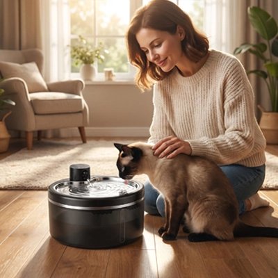 Fontaine à eau chat sans fil​